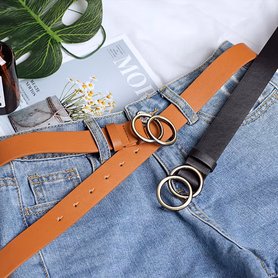 Retro Fashion Belt for Women Lady with Wax String and Glass Bugles, Resin Beads Bl